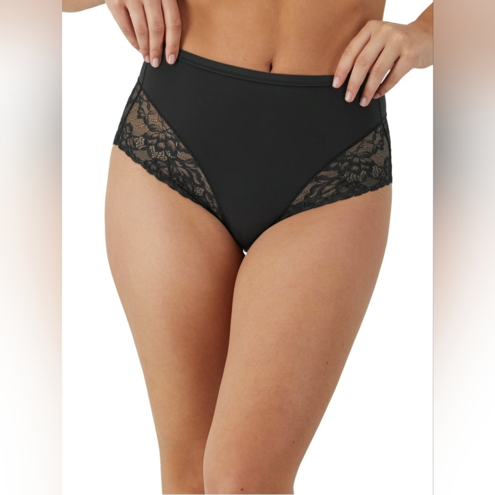 Maidenform Womens Shapewear Firm Control Lace Brief Size Large And XL Black